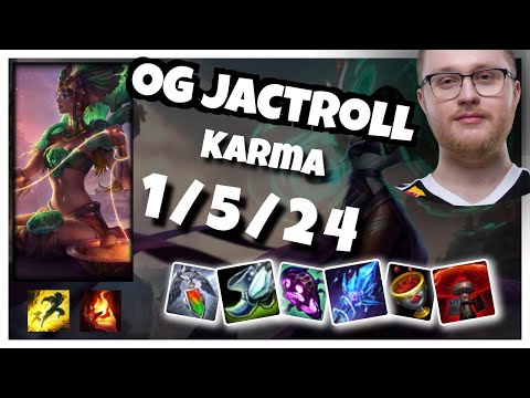 OG Jactroll Karma SUPPORT (1/5/24) vs Thresh Gameplay Replay - Patch 10.22