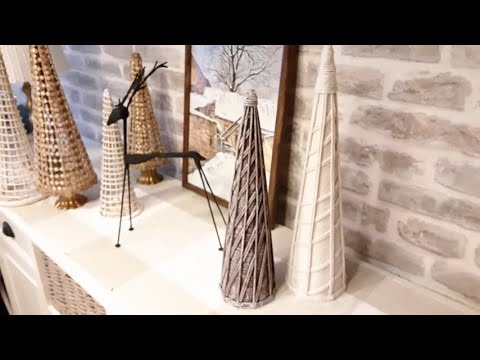 DIY МОДНАЯ ЕЛКА ИЗ НАТУРАЛЬНЫХ МАТЕРИАЛОВ просто и бюджетно🌲DIY декор