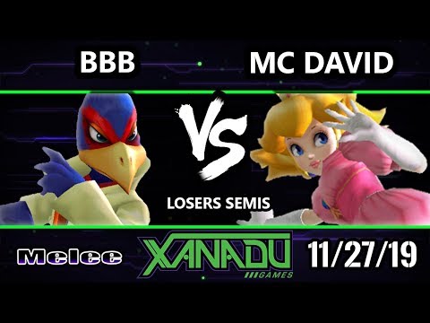 S@X 330 SSBM - BBB (Falco, Jigglypuff) Vs. MC David (Peach) Smash Melee Losers Semis