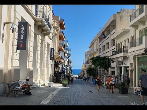 Walking Tour in Heraklion for Shopping, Particularly in the Old Town is a Great Pastime. Video 1