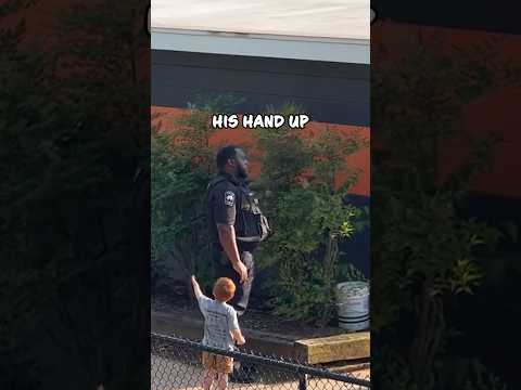 Heartwarming Moment: Little Boy's Respectful Gesture to Police Officer ❤️ #shorts