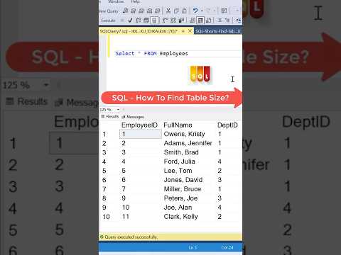 SQL Tricks | Найти размер таблицы в базе данных #sqltricks #fallintoshorts