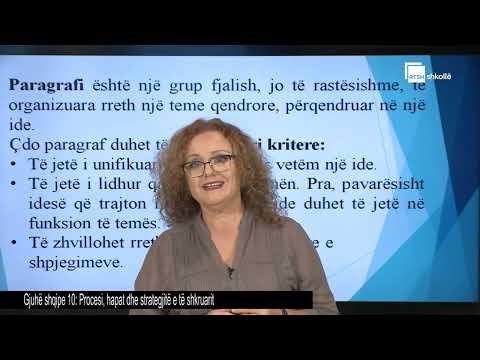 Procesi, hapat dhe strategjitë e të shkruarit | Gjuhe shqipe 10