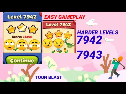 Toon Blast Level 7942|7943 |so hard levels| easy clear tips