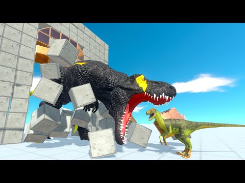 DARK T-REX SURPRISE ATTACK - Animal Revolt Battle Simulator ARBS