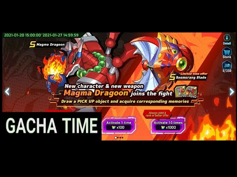 Gacha Summoning Capsule Pull - New Character Magma Dragoon 6000 Element Metal 「 Mega Man X Dive 」