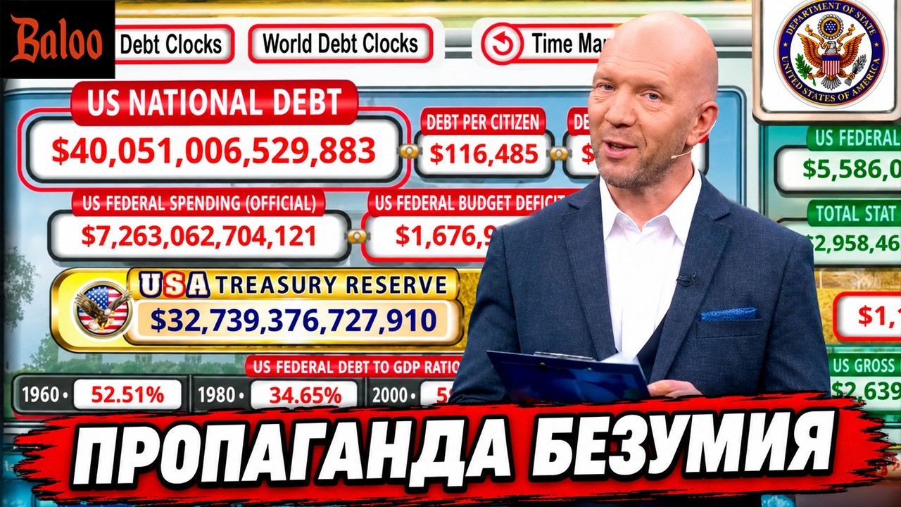 ПРОПАГАНДА БЕЗУМИЯ. КАКОЙ БЕНЗИН? ВЫ ГОСДОЛГ США ВИДЕЛИ?