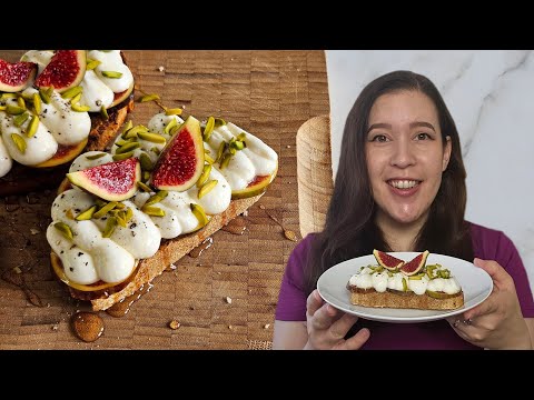 How To Make Pistachio Fig and Honey Whipped Ricotta Toast Recipe