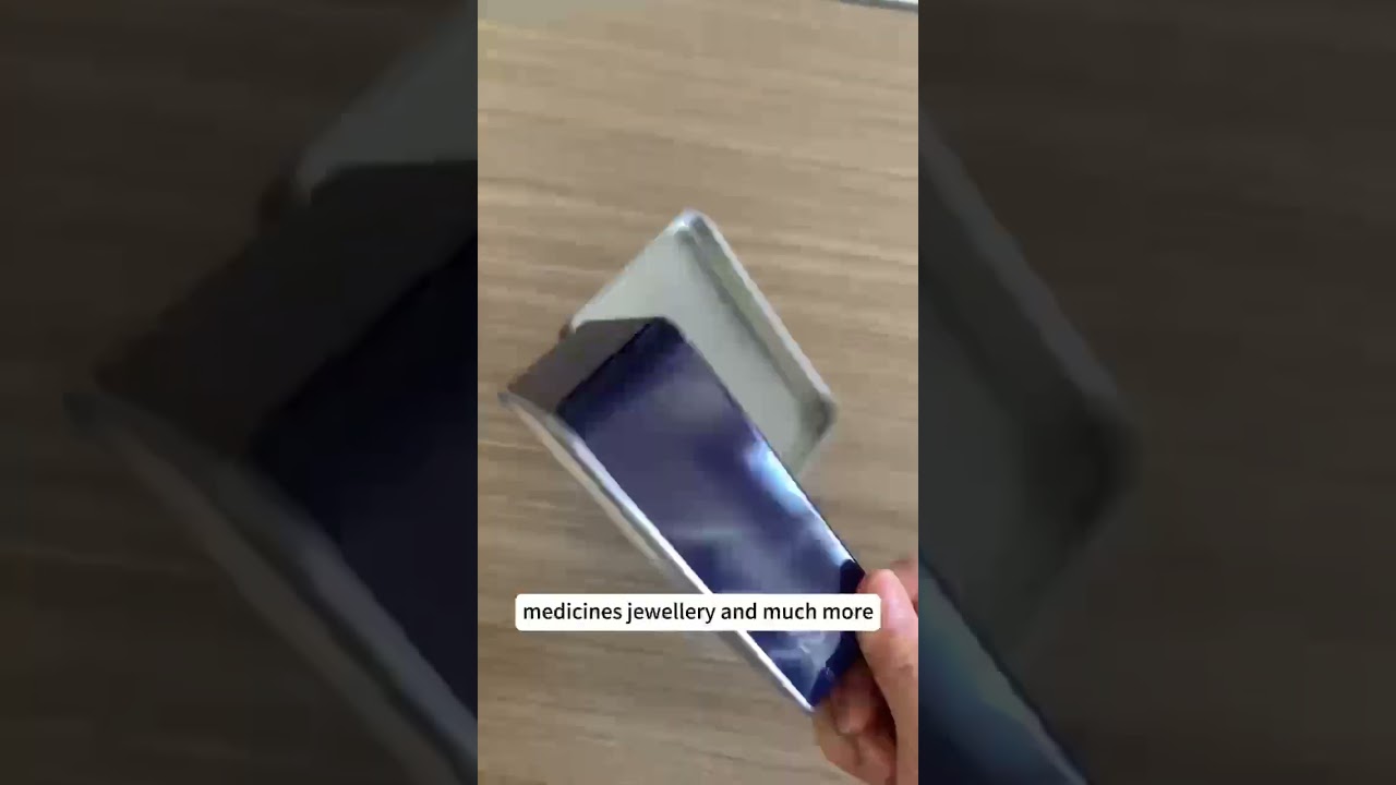 Custom printed metal hinged lid mint candy tin box packaging chewing gum tin case with hinge