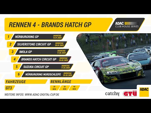 🏎️💨 LIVE 🔴: ADAC Clubhouse Series 2025-1 | Runde 04 - Brands Hatch