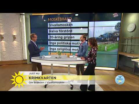 Moskébrand: Om branden i Vivallamoskén - Nyhetsmorgon (TV4)