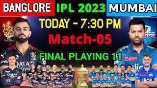 IPL 2023 - Royal Challengers Bangalore vs Mumbai Indians Playing 11 | MI vs RCB Playing 11 2023