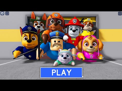 NEW UPDATE! PAW PATROL BARRY'S FAMILY NEEDS HELP! FULL GAME #obby #Roblox