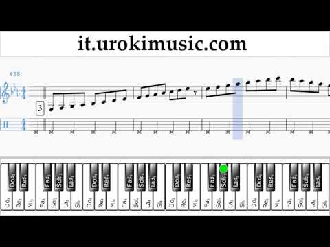 Lezioni di Pianoforte (mano destra) Justin Bieber - Sorry Tutorial Spartito Parte#1 um-i276