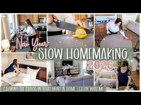 SLOW HOMEMAKING MOTIVATION 2026 :: SOOTHING CLEAN WITH ME, DECLUTTER & HOME RESET