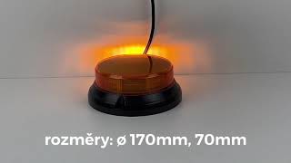 LED maják, 12-24V, 32x0, 5W oranžový, magnet, ECE R65 R10