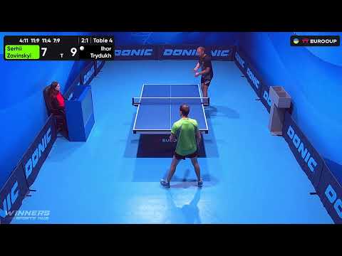 10:45 Serhii Zavinskyi - Ihor Trydukh 20.09.2023 TT Euro.Cup Ukraine Professional. TABLE 4