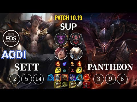 EDG Aodi Sett vs Pantheon Sup - KR Patch 10.19