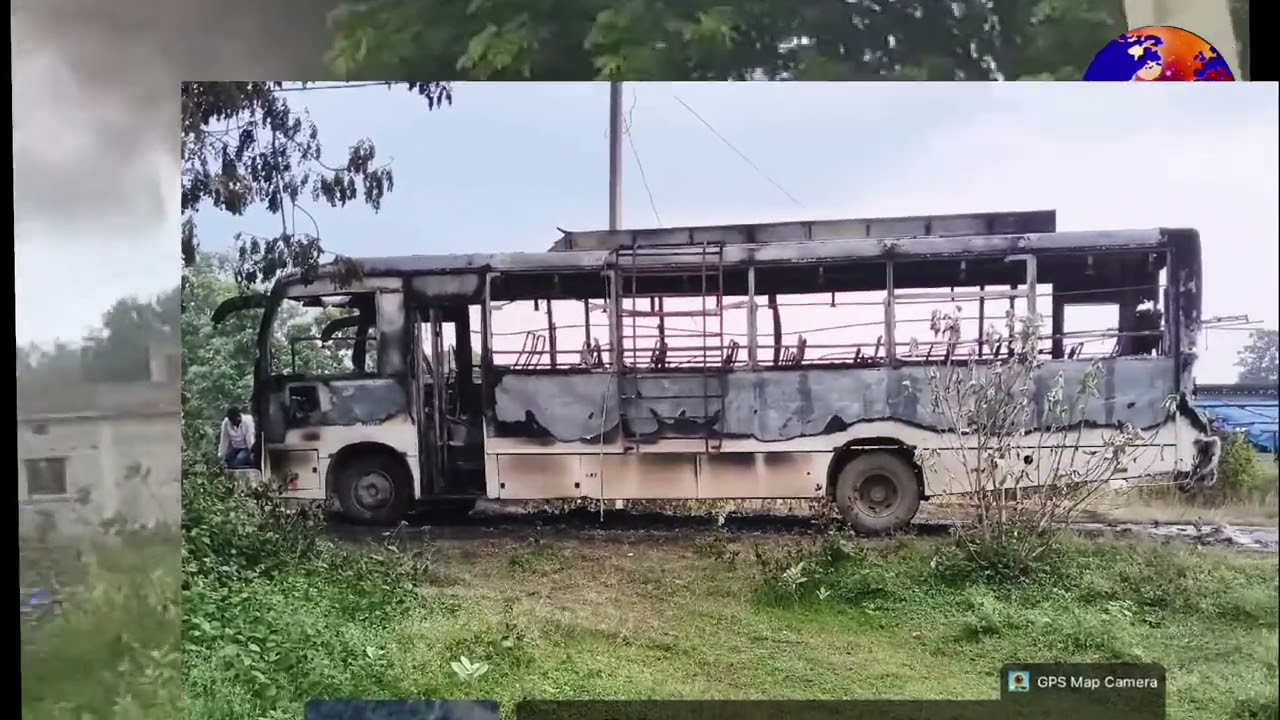 जल कर खाक हुई ऐश्वर्या बस