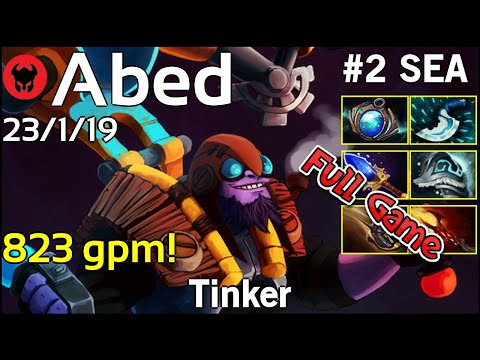 823 gpm! Abed [Fnatic] plays Tinker!!! Dota 2 Full Game 7.21