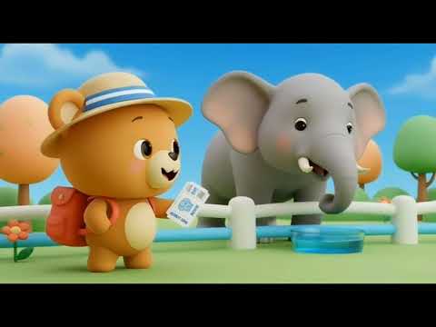 Ursulețul BeniLoo învață animalele de la zoo 🦁🐒🦓🦒🐘🦛 - cântec educativ pentru copii 👶