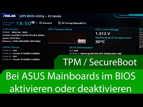SecureBoot und TPM aktivieren z.B. für Windows 11 Installation (Asus / Intel CPU)