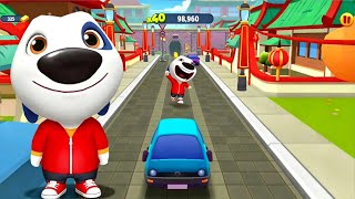 Talking Tom Gold Run Android Gameplay - Talking Hank vs Roy Raccoon - Full Screen