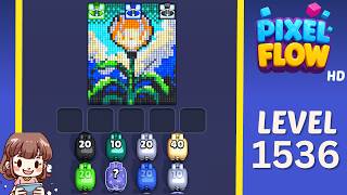 Pixel Flow Level 1536 Solution Walkthrough