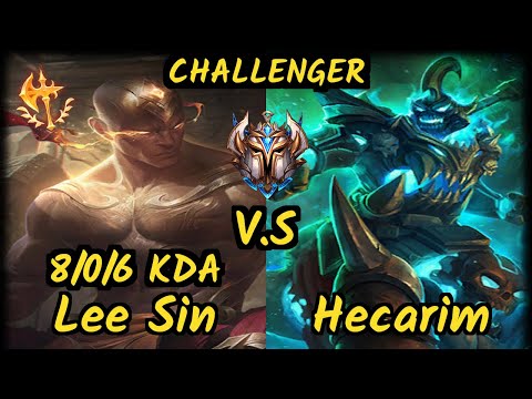 GOG Pride (LEE SIN) vs HECARIM - 8/0/6 KDA JUNGLE CHALLENGER GAMEPLAY - EUW