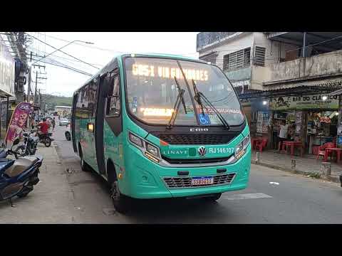 Linave - Caio F-2400 Euro 6 RJ 146.107 chegando em Austin - Nova Iguaçu - RJ
