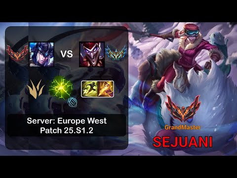 Sejuani Jungle vs Shaco - EUW GrandMaster - Patch 25.S1.2