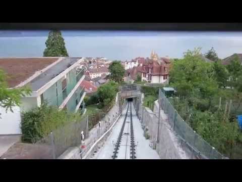 Standseilbahn 2000.01 Neuchâtel Ecluse - Plan Talfahrt - Funiculaire