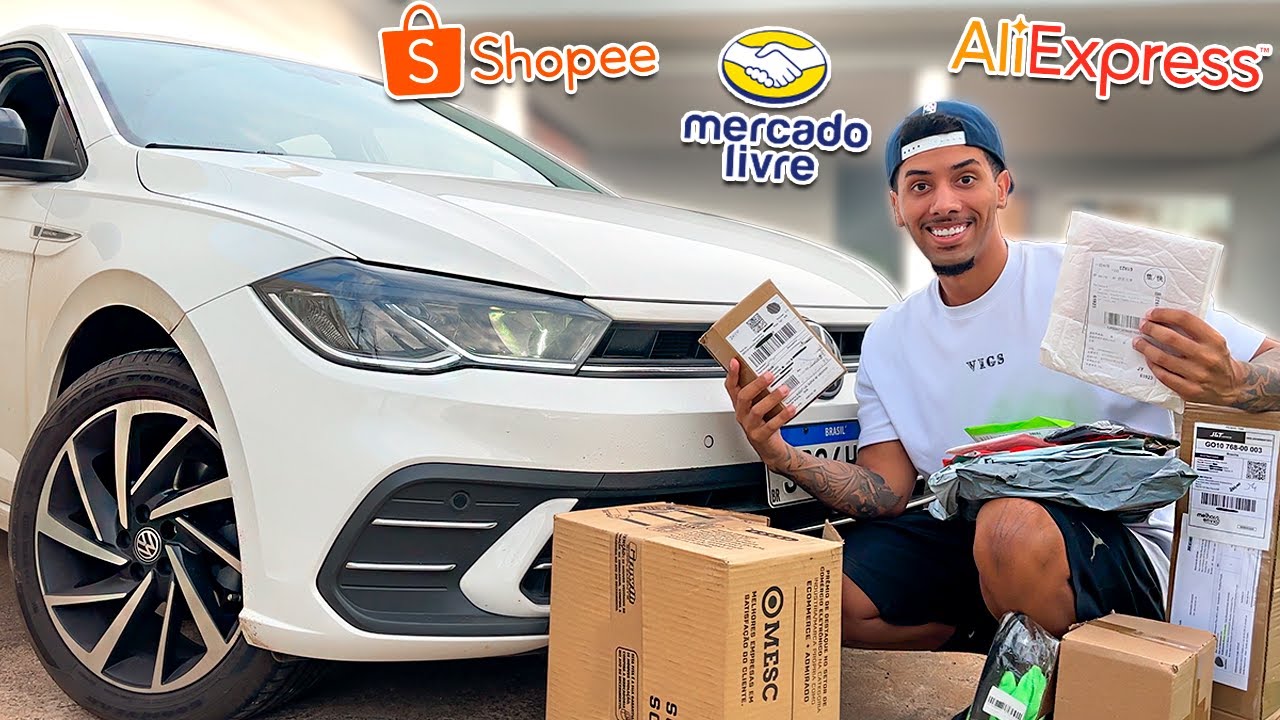 COMPREI VÁRIOS ACESSÓRIOS NA INTERNET PRO MEU CARRO E CHEGOU TUUUDO!