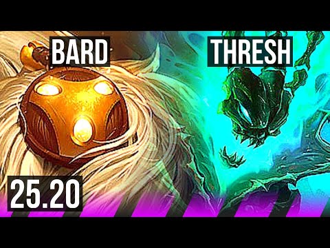 BARD & Jhin vs THRESH & Twitch (SUP) | Godlike | EUW Master | 25.20