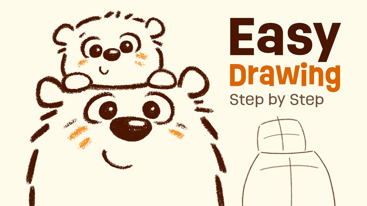 Cute Bear Drawing -How To Draw Cute Kawaii Baby Animal Easy Step by Step Tutorial #bearcub #chibiart