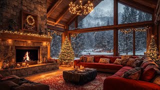 Cozy Christmas Ambience 🎄 Relaxing Christmas Jazz Instrumental Music &amp; Crackling Fireplace Sounds 🔥