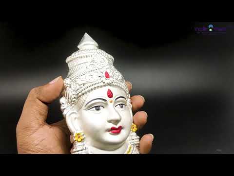 Devi Goddess Mahalakshmi mata Mukhavata / Mask in Pure Sterling Silver video