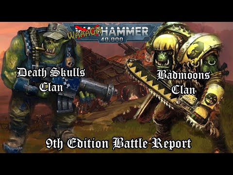 Warhammer 40k 9th Edition Livestream!! Death Skulls Orks Vs Badmoons Orks 1000 pts