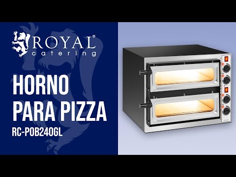 vídeo - Horno para pizza - 2 compartimentos - 2 x Ø 32 cm - puerta de vidrio