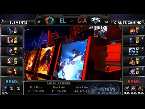 EU LCS EL vs GIA Game 1 Highlights (EU LCS Spring 2015)