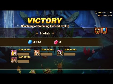Team Dimension Hole - Ellunia : Sanctuary Of Dreaming Fairies ( Lv.5 ) | Summoners war