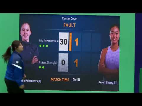 Mia Pohankova [3] (SVK) vs Ruien Zhang [8] (CHN) // 6-4 7-5 // ITF Junior Finals // Group B
