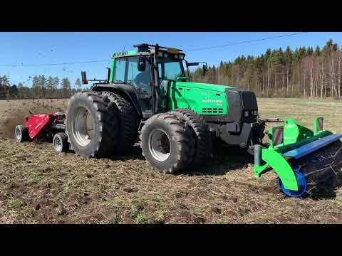 Försommarträda, gröngödsling och sådd av höstgröda med Kvickfinn och Crimperroller