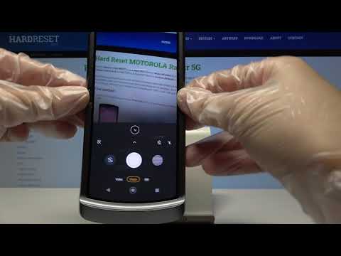 How to Turn On / Off Camera Leveler on MOTOROLA Razr 5G  - Use Camera Stabilization