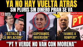 ¡PT SE DESMARCA DE MORENA! "SE VAN PLURIS Y DINERO PARA PARTIDOS" ¡PRIAN EN CAÍDA LIBRE! GANA MÉXICO