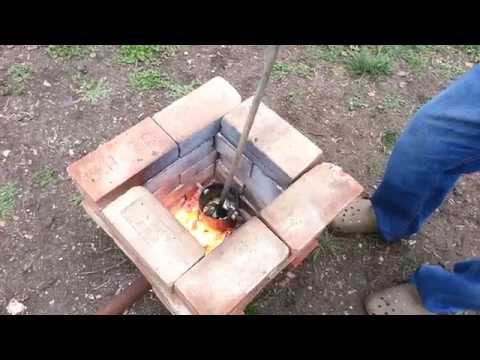 Melting Aluminum In A Homemade DIY Furnace Foundry
