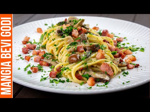 PASTA FUNGHI E PANCETTA