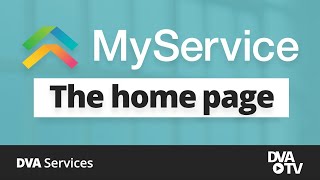 3. MyService home page overview