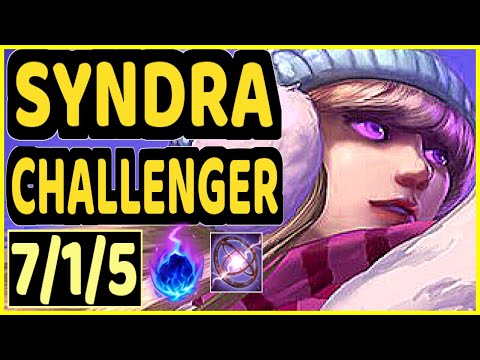 SHOK (SYNDRA) - 7/1/5 KDA MID CHALLENGER GAMEPLAY - OC