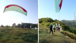 Woman with short legs gets an adorable head start in paragliding #shorts